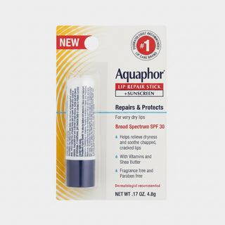 Lip Repair Stick + Sunscreen, Broad Spectrum SPF 30, Fragrance Free, 4.8g, Aquaphor