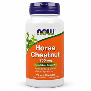Horse Chestnut Extract 300mg 90 Veggie Caps | Standardised 20% Aescin + Rutin, Now Foods - superfoodsnz-jane