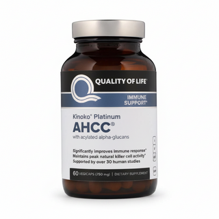 AHCC, Kinoko Platinum, 750 mg, 60 Vegicaps, Quality of Life Labs - superfoodsnz-jane