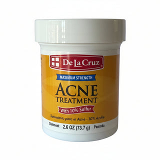 Sulfur Ointment, Acne Medication, Maximum Strength, 2.6 oz (73.7 g) TUB, De La Cruz - superfoodsnz-jane