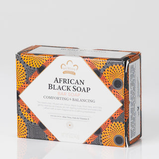 African Black Soap Bar, with Aloe Vera, Oats + Vitamin E, 5oz (142g), Nubian Heritage - superfoodsnz-jane