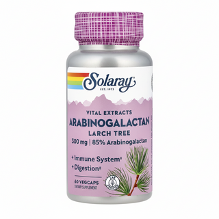 Arabinogalactan, Larch Tree Extract, 300 mg, 60 Vegcaps, Solaray - superfoodsnz-jane