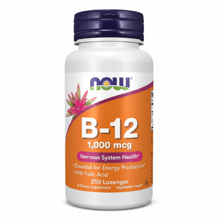 B12, 1000 mcg, 250 Lozenges, Now Foods - superfoodsnz-jane