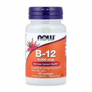 B12, 5000 mcg, 60 Lozenges, Now Foods - superfoodsnz-jane