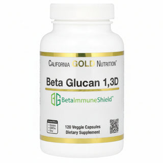 Beta Glucan 1,3D with BetaImmuneShield, 125 mg, 120 Veggie Capsules, California Gold Nutrition - superfoodsnz-jane