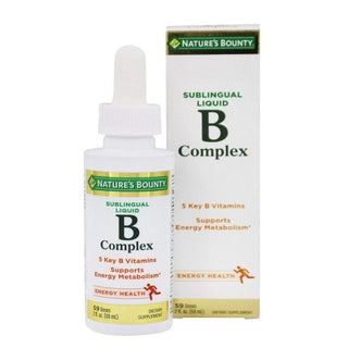 B-Complex, Sublingual Liquid, 59 ml, Nature's Bounty - superfoodsnz-jane