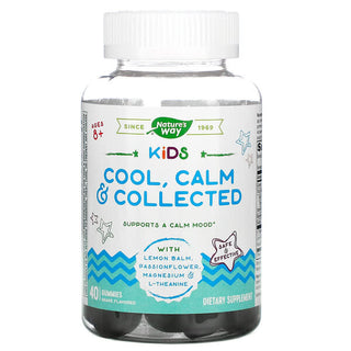 Kids, Cool, Calm &amp; Collected, Ages 8 +, Grape, 40 Gummies, Nature's Way
