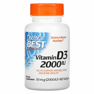 Vitamin D3, 2000 IU, 180 Softgels, Doctor's Best - superfoodsnz-jane