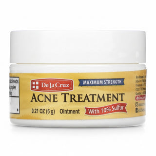 Sulfur Ointment, Acne Medication, Maximum Strength, 73.7 g TUBE, De La Cruz - superfoodsnz-jane