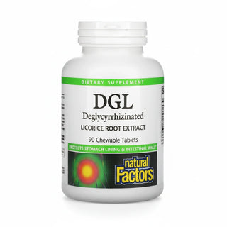 DGL, Deglycyrrhizinated Licorice Root Extract, 90 Chewable Tablets, Natural Factors - superfoodsnz-jane