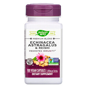 Echinacea Astragalus Reishi, 1200 mg, 100 Veggie Caps, Nature's Way