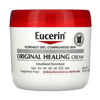 Original Healing Cream, For Extremely Dry, Compromised Skin, Fragrance Free, 16 oz (454 g), Eucerin - superfoodsnz-jane