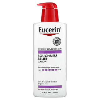 Extremely Dry, Roughness Relief Lotion, Fragrance Free, 16.9 fl oz (500 ml), Eucerin