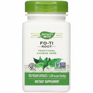 Nature's Way Fo-Ti Root (He Shou Wu) 1220mg 100 Vegan Capsules | TRU-ID Certified | Non-GMO - superfoodsnz-jane