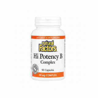 B Complex, Hi Potency, 90 Capsules, Natural Factors - superfoodsnz-jane