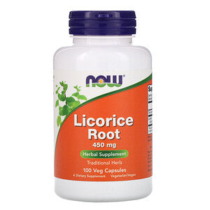 Licorice Root 450mg 100 Veg Capsules, Now Foods - superfoodsnz-jane