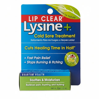 Lysine +, Cold Sore Treatment, 0.25 oz (7 g), Quantum Health, Lip Clear - superfoodsnz-jane