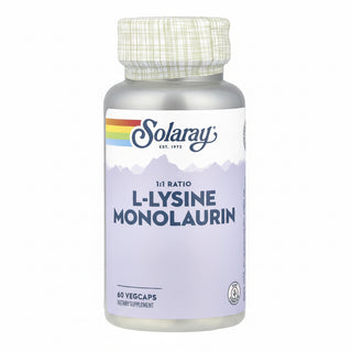L-Lysine Monolaurin, 1:1 Ratio, 60 VegCaps, Solaray - superfoodsnz-jane
