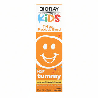 Bioray Kids NDF Tummy 11-Strain Probiotic Drops Raspberry 60ml - superfoodsnz-jane