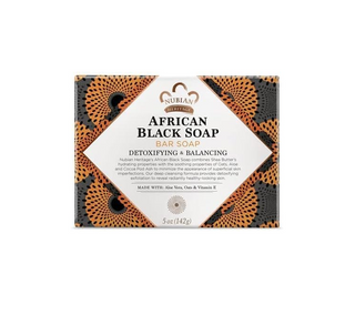 African Black Soap Bar, with Aloe Vera, Oats + Vitamin E, 5oz (142g), Nubian Heritage - superfoodsnz-jane
