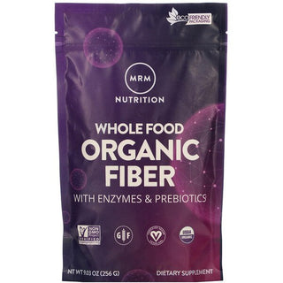 Organic Fiber with Enzymes and Prebiotics, Whole Food, 256 g, MRM - superfoodsnz-jane