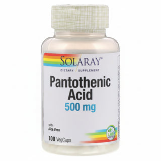 Pantothenic Acid, 500 mg, 100 VegCaps, Solaray - superfoodsnz-jane