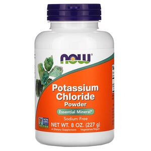 Potassium Chloride Powder, 8 oz (227 g), NOW Foods - superfoodsnz-jane