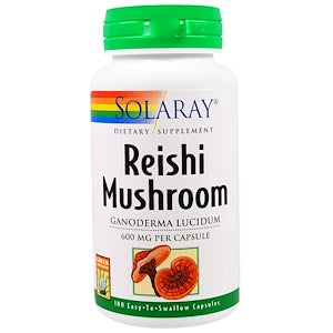 Reishi Mushroom, 600 mg, 100 Capsules, Solaray - superfoodsnz-jane