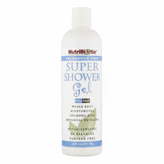 Super Shower Gel, Non Soap, Fragrance Free, 355 ml, NutriBiotic - superfoodsnz-jane