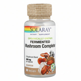 Mushroom Complete, Organically Grown, 1200 mg, 60 VegCaps, Solaray - superfoodsnz-jane