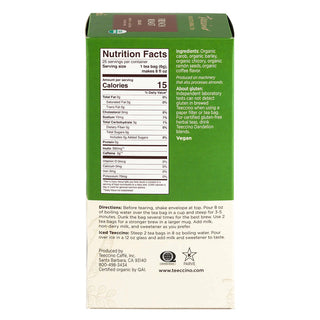 Teeccino French Roast Herbal Tea, 25 Tea Bags, Teeccino