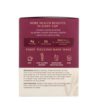 Teeccino Vanilla Nut Roasted Herbal Tea, 10 Tea Bags