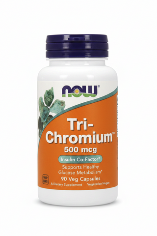 Tri-Chromium, Glucose metabolism, 500 mcg, 90 Veg Capsules, Now Foods - superfoodsnz-jane