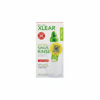 Xlear sinus rinse product packaging on a white background