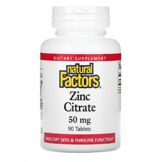 Zinc Citrate, 50 mg, 90 Tablets, Natural Factors - superfoodsnz-jane
