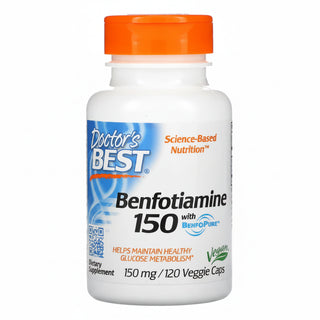 Benfotiamine 150 with BenfoPure, 150 mg, 120 Veggie Caps, Doctor's Best - superfoodsnz-jane