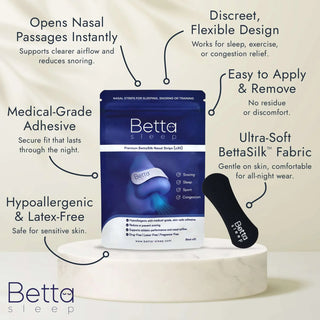 BettaSilk Nasal Strips, 30 Strips, Betta Sleep
