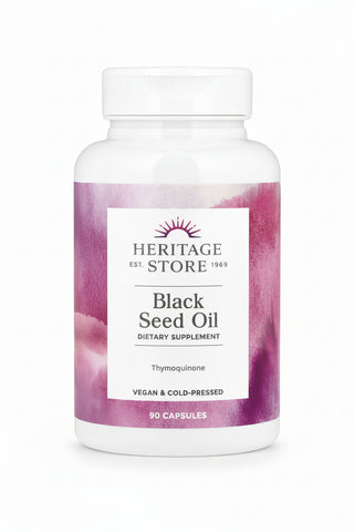 Black Seed Oil, 650 mg, 90 Capsules, Heritage Store - superfoodsnz-jane