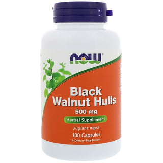 Now Foods Black Walnut Hulls | 500 mg | 100 Capsules - superfoodsnz-jane