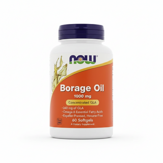 Borage Oil, 1000 mg, 60 Softgels, Now Foods - superfoodsnz-jane