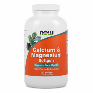 Calcium and Magnesium, with Vitamin D-3 and Zinc, 240 Softgels, Now Foods