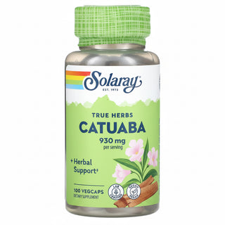 True Herbs, Catuaba, 100 VegCaps 465 mg per Capsule, Solaray - superfoodsnz-jane