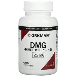 DMG Dimethylglycine, 125 mg, 100 Capsules, Kirkman Labs