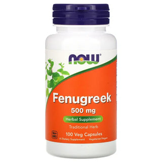 Organic Fenugreek Seed 500mg 100 Veg Capsules | 1000mg per Serving | Traditional Herb, Now Foods - superfoodsnz-jane