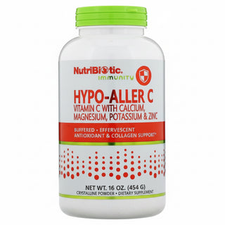 Ascorbic Acid, Vitamin C, Hypo-Aller C with Calcium, Magnesium, Potassium, Zinc, 16 oz (454 g), NutriBiotic, Immunity