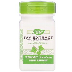 Nature's Way English Ivy Leaf Extract 50mg 90 Vegan Tablets | Respiratory Support - superfoodsnz-jane