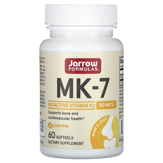MK-7, Vitamin K2 as MK-7, 90 mcg, 60 Softgels, Jarrow Formulas - superfoodsnz-jane