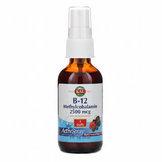 KAL B-12 Methylcobalamin Berry Spray 2,500mcg 59ml | 80 Servings - superfoodsnz-jane