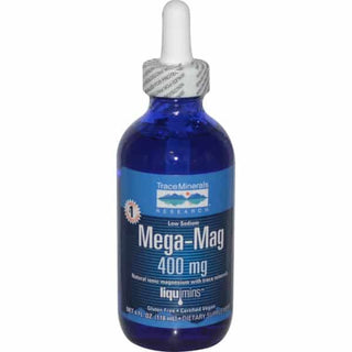 Mega-Mag, Natural Ionic Magnesium with Trace Minerals, 400 mg, 4 fl oz (118 ml), Trace Minerals Research - superfoodsnz-jane