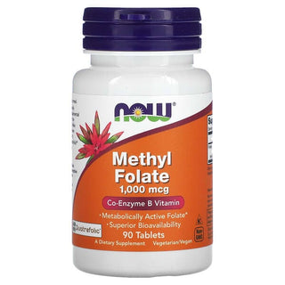 Methyl Folate, 1,000 mcg, 90 Tablets, NOW Foods - superfoodsnz-jane